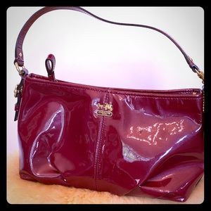 Coach Madison plum patent purse